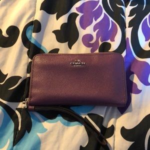 Purple coach wallet